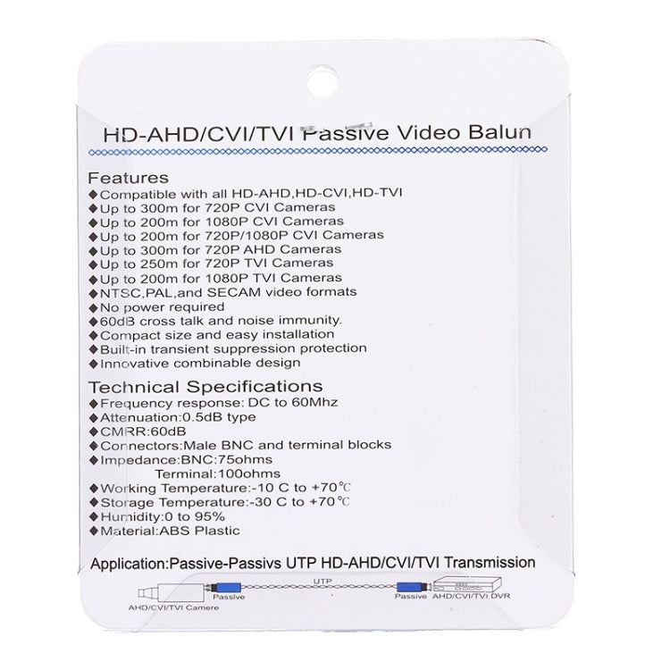 2 PCS HD 202E Enhanced Version Coaxial CVI/TVI/AHD 1CH Passive Transceiver Video Balun, 202E 2 PCS HD 202E Enhanced Version Coaxial CVI/TVI/AHD 1CH Passive Transceiver Video Balun, 202E